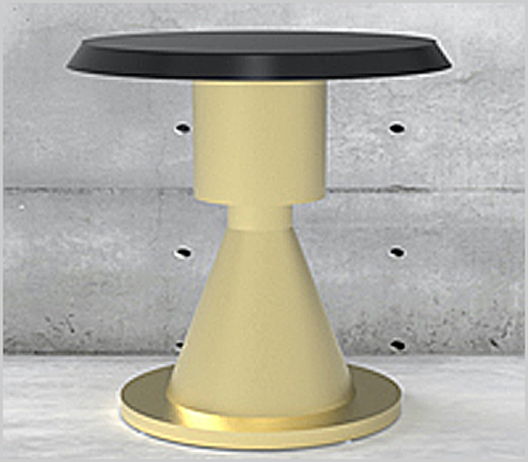 Round Two-Tone Side Table