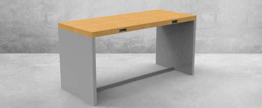 Rectangular Block End Community Table