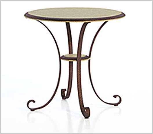 Round Two-Tone End Table