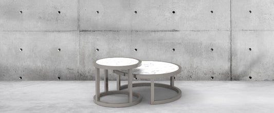 Round Nesting Coffee Table Set