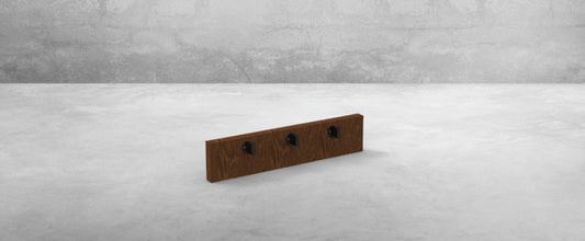 Metal Coat Hooks with Wood Base