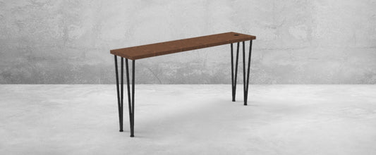 Rectangular Angled Leg Console Table