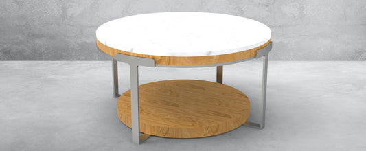 Round Coffee Table with Captured Top