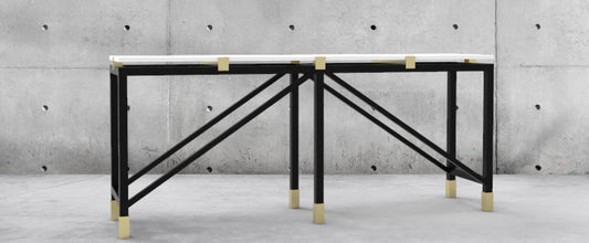 Rectangular Entry Table with Captured Top