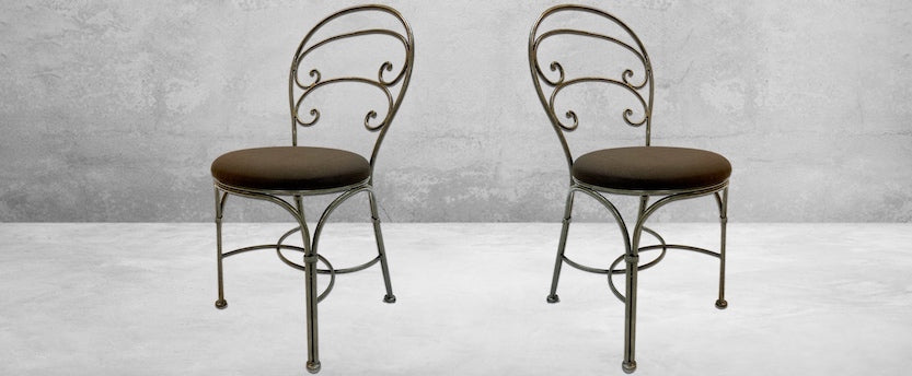 Wrought Aluminum Outdoor Stool (available in dining, counter or bar height)