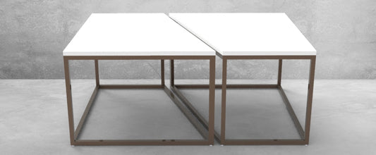 Trapezoidal Coffee Table Set