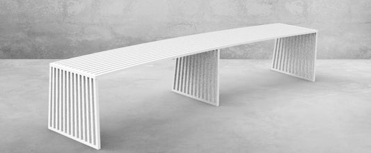 Rectangular Slatted Bench