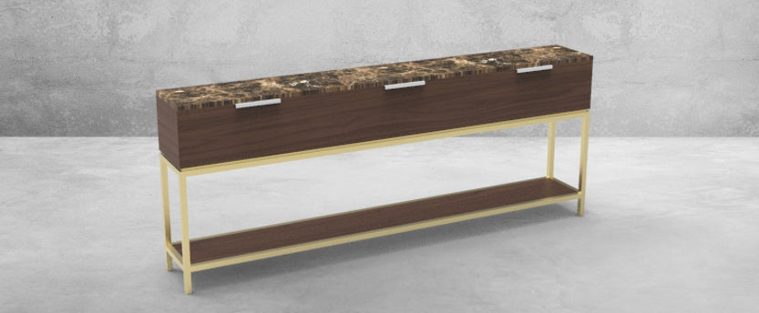 Rectangular Box Top Console Table