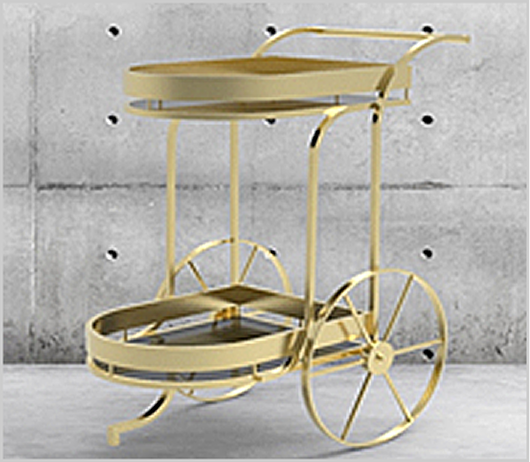 Antique Drink Cart End Table