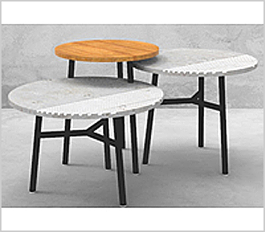 Round Three Leg End Table Set