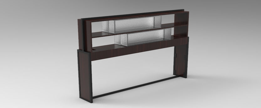 Rectangular Sofa Console Table with light box