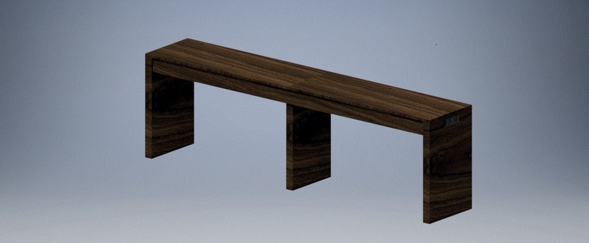 Rectangular Console Table with Wood top and Power Outlets 108"